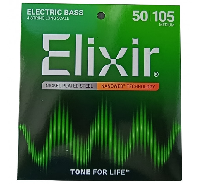 Elixir 50-105 Nanoweb 14102 - струны для бас-гитары